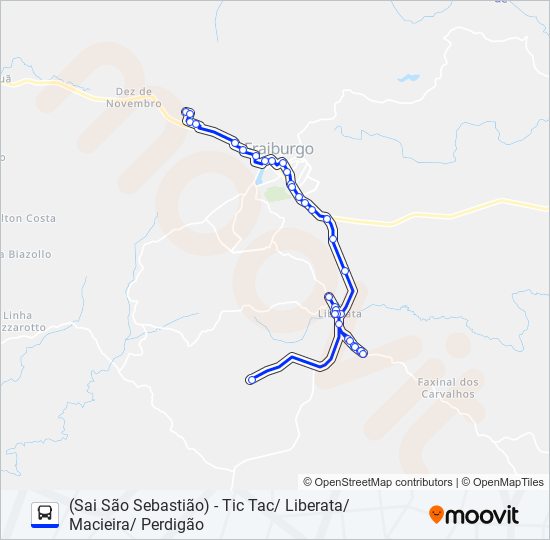 Mapa de 106 MACIEIRA/LIBERATA de autobús