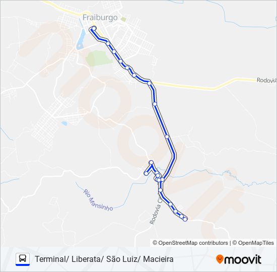 Mapa de 106 MACIEIRA/LIBERATA de autobús