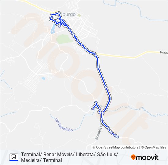 Mapa de 106 MACIEIRA/LIBERATA de autobús