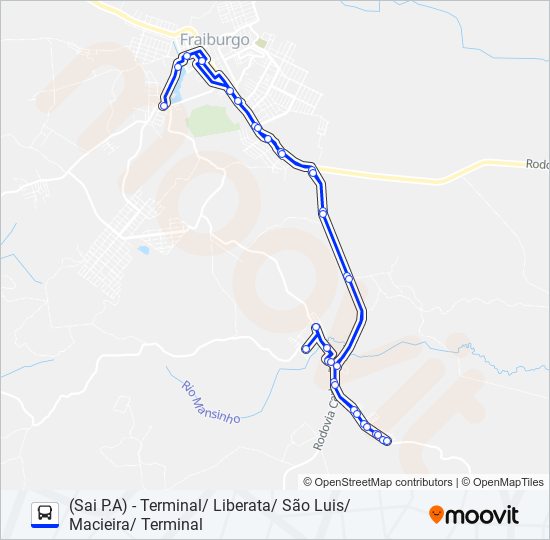 Mapa de 106 MACIEIRA/LIBERATA de autobús