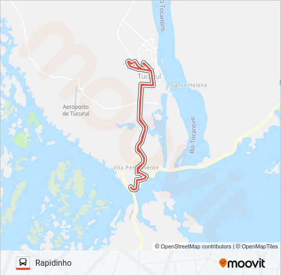RAPIDINHO Bus Line Map