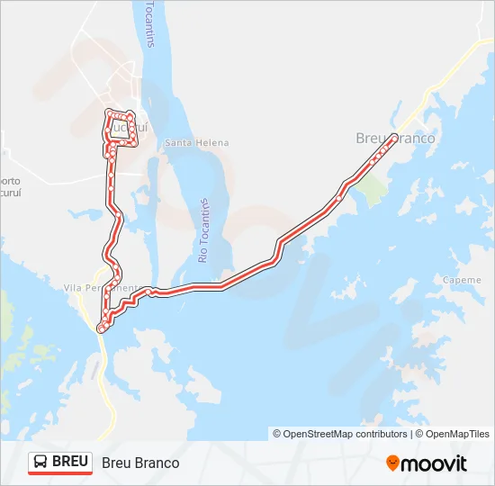 BREU Bus Line Map