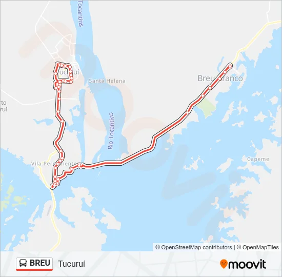 BREU Bus Line Map