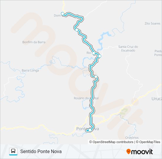 Mapa da linha 3658 de ônibus