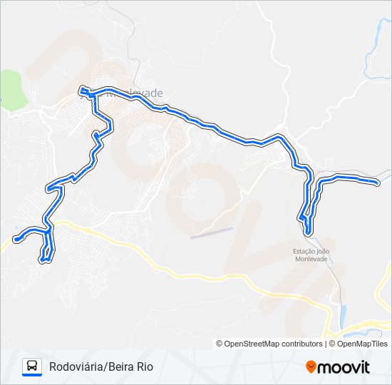 Mapa da linha 11 de ônibus