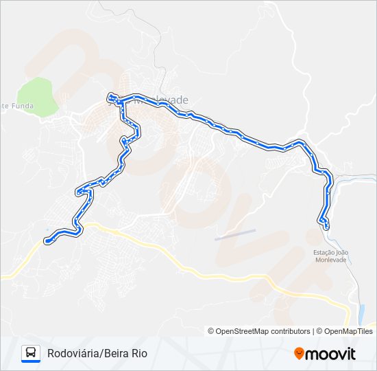 Mapa da linha 11 de ônibus