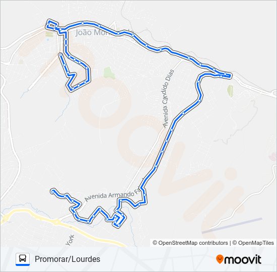 155 bus Line Map