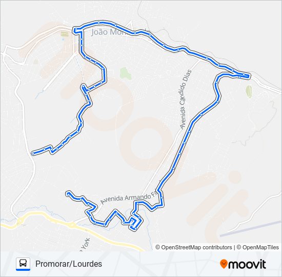 155 bus Line Map