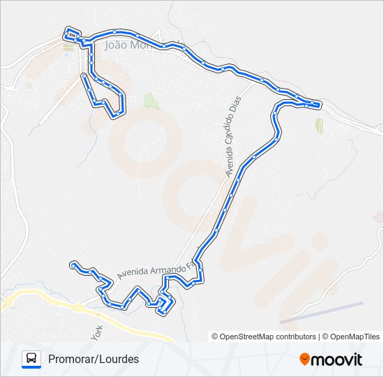 155 bus Line Map