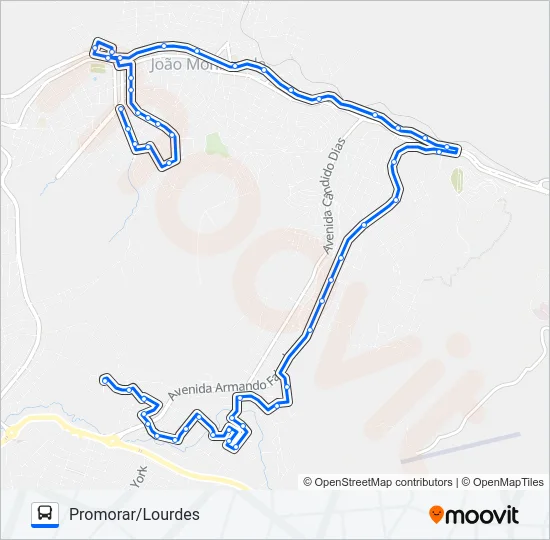 155 Bus Line Map