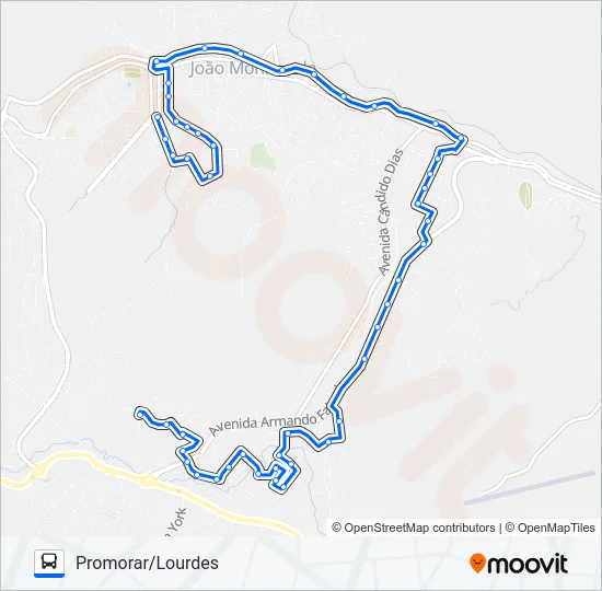155 Bus Line Map