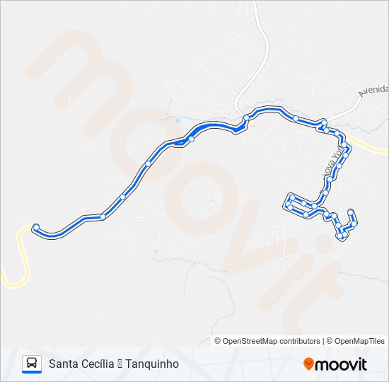 Mapa da linha 43 de ônibus