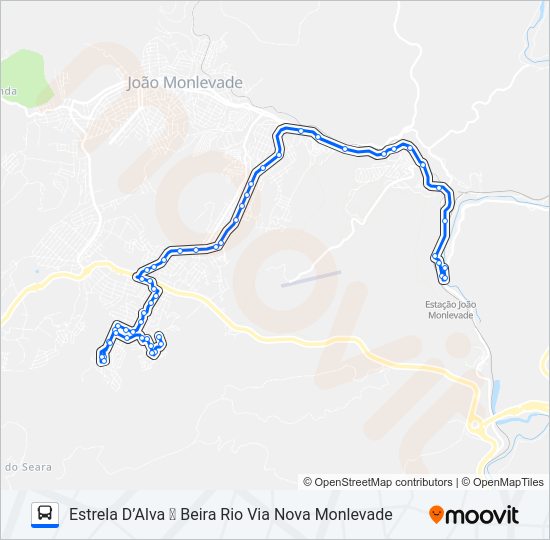 Mapa da linha 31 de ônibus