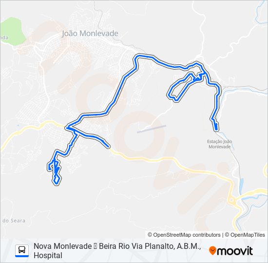 Mapa da linha 31 de ônibus