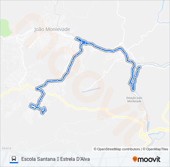 Mapa da linha 31 de ônibus