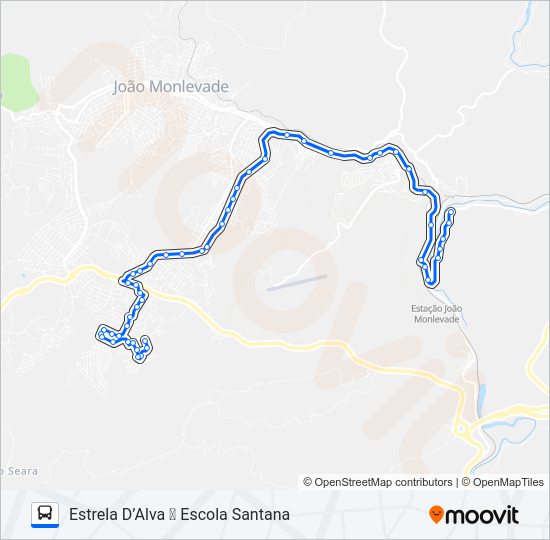 Mapa da linha 31 de ônibus