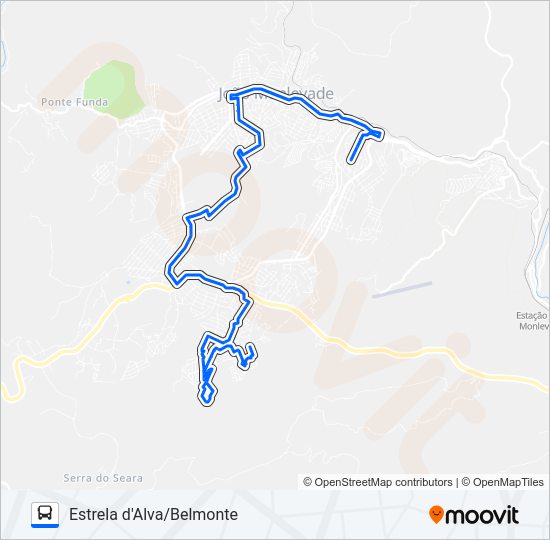 Mapa da linha 40 de ônibus