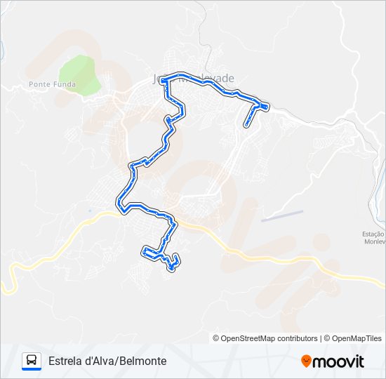 Mapa da linha 40 de ônibus