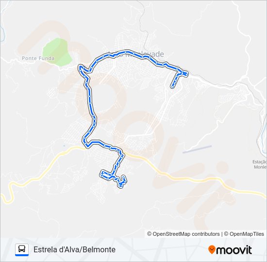 Mapa da linha 40 de ônibus