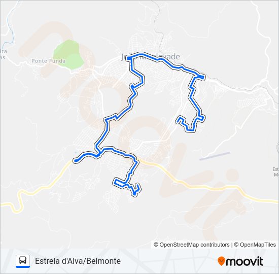 Mapa da linha 40 de ônibus