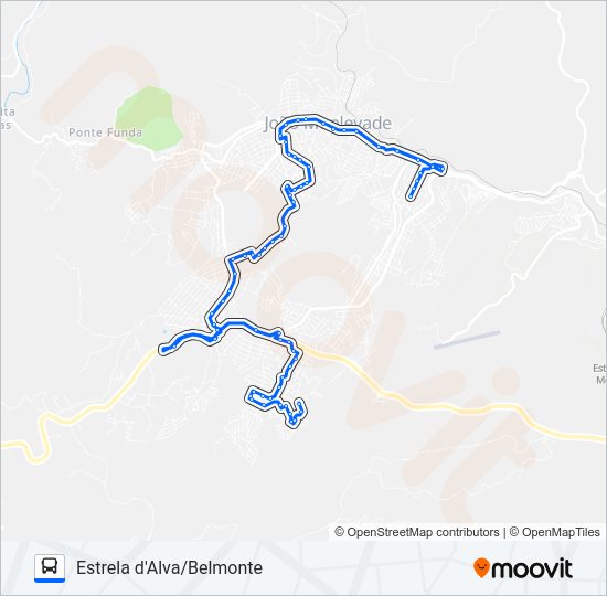 Mapa da linha 40 de ônibus