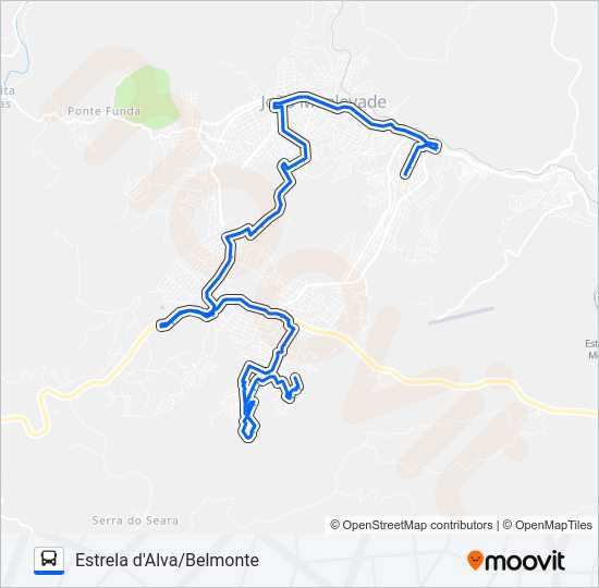 Mapa da linha 40 de ônibus