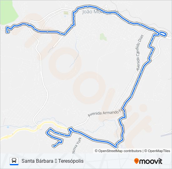 104 bus Line Map