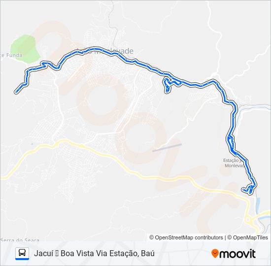 Mapa da linha 12 de ônibus