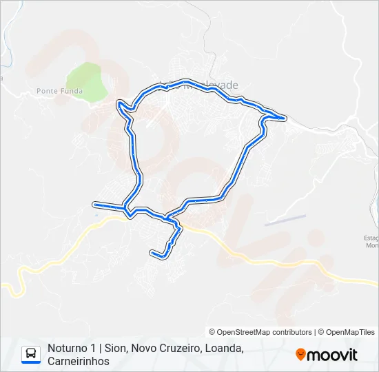 NOTURNO Bus Line Map