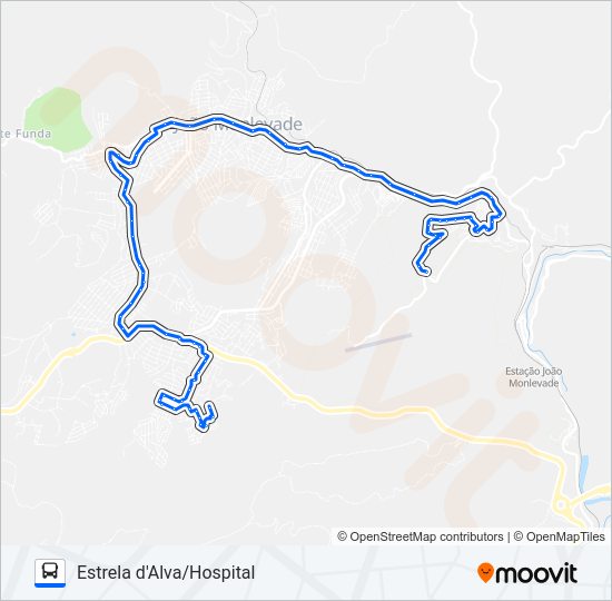 Mapa da linha 30 de ônibus