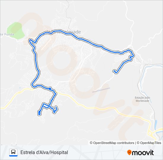 Mapa da linha 30 de ônibus