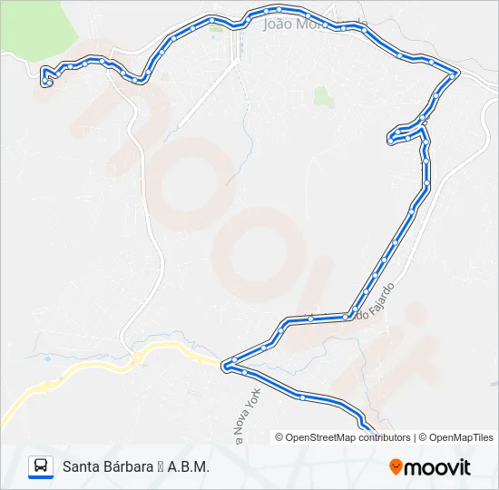 154 Bus Line Map