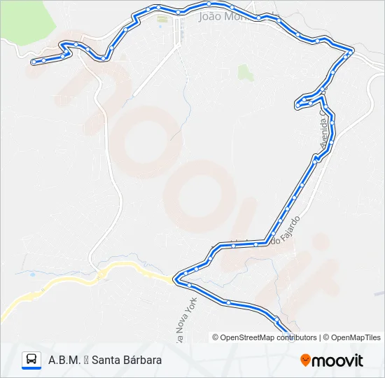 154 Bus Line Map