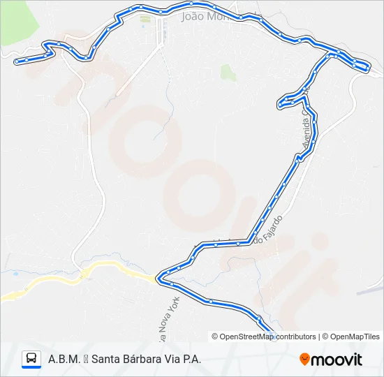 154 Bus Line Map