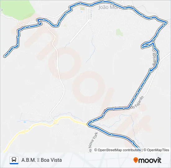 154 Bus Line Map