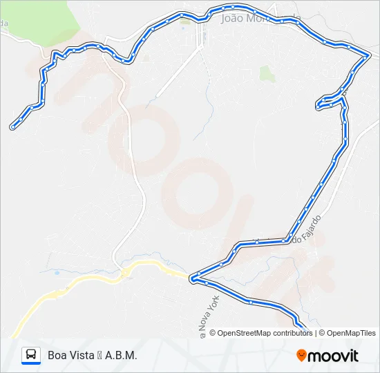 154 Bus Line Map