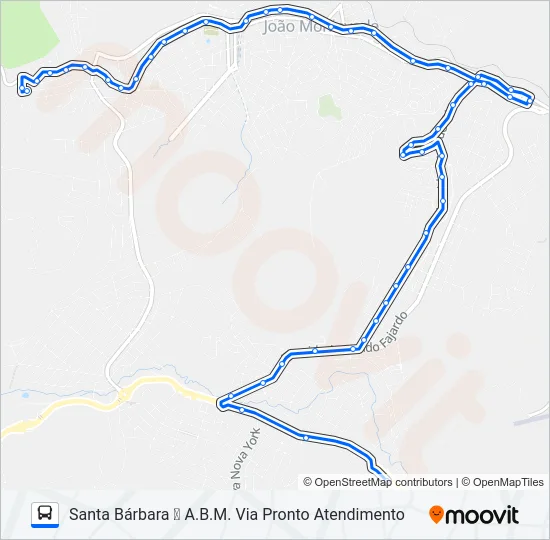 154 Bus Line Map