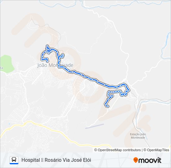 Mapa da linha 14 de ônibus