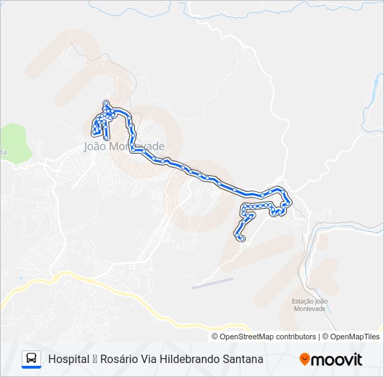 Mapa da linha 14 de ônibus