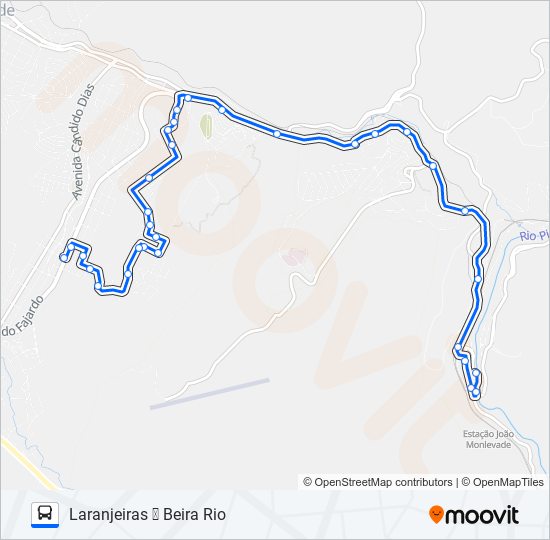 Mapa da linha 32 de ônibus