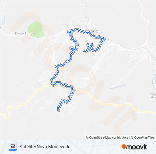 Mapa da linha 22 de ônibus