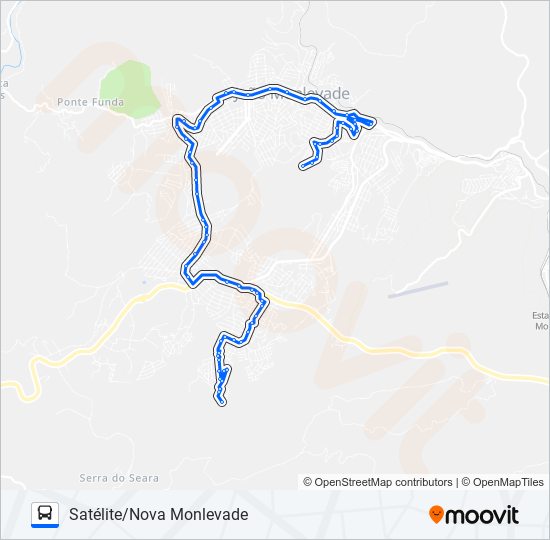 Mapa da linha 22 de ônibus