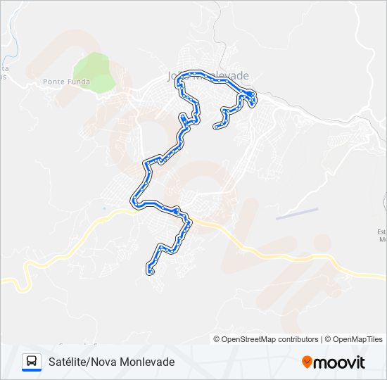 Mapa da linha 22 de ônibus