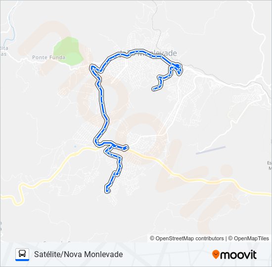 Mapa da linha 22 de ônibus