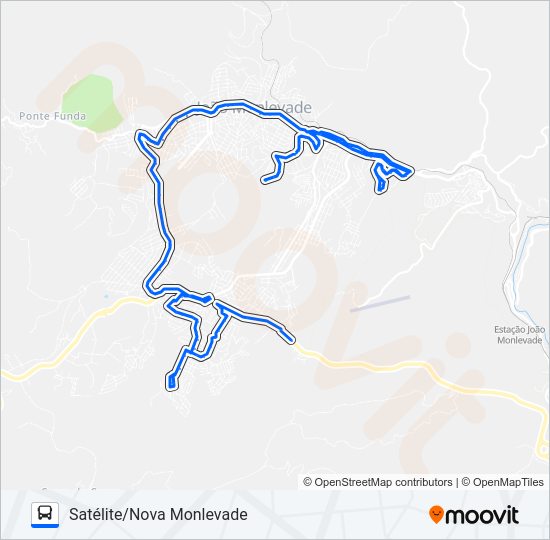Mapa da linha 22 de ônibus