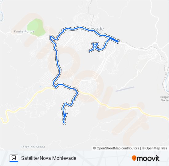 Mapa da linha 22 de ônibus