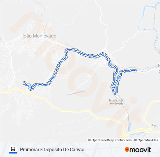 Mapa da linha 21 de ônibus