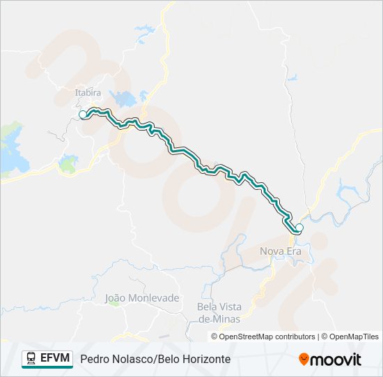 EFVM Train Line Map