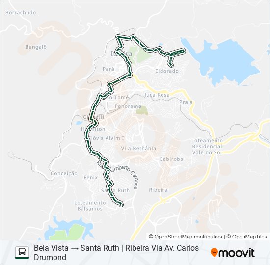 Mapa de 010 de autobús