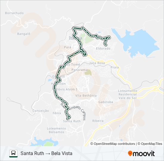 Mapa de 010 de autobús